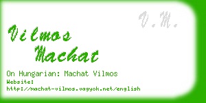 vilmos machat business card